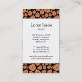 Mittelband - Blätter - Schwarz-Pfirsich Visitenkarte (Rückseite)