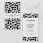 Mittelband - Blätter - Schwarz-Weiß Visitenkarte (Vorne/Hinten)