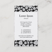Mittelband - Blätter - Schwarz-Weiß Visitenkarte (Rückseite)
