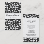Mittelband - Blätter - Schwarzweiß Visitenkarte (Vorne/Hinten)