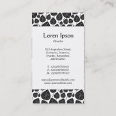 Mittelband - Blätter - Schwarzweiß Visitenkarte (Rückseite)