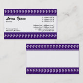 Mittelband (Blume Border) - Deep Violet Visitenkarte (Vorne/Hinten)