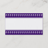 Mittelband (Blume Border) - Deep Violet Visitenkarte (Rückseite)