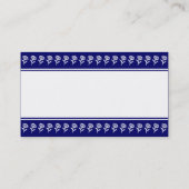 Mittelband (Blume Border) - Dunkelblau Visitenkarte (Rückseite)
