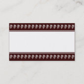 Mittelband (Blume Border) - Dunkelbraun Visitenkarte (Rückseite)