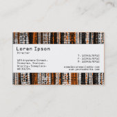 Mittelband - Digitaler Verfall - Orange Visitenkarte (Rückseite)