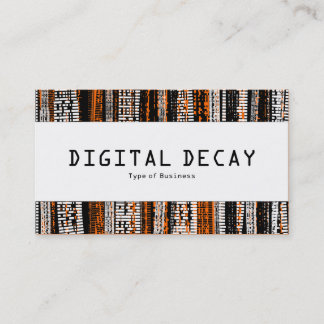Mittelband - Digitaler Verfall - Orange Visitenkarte