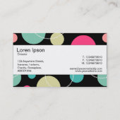 Mittelband (durchtränkt) - Felder und Kreise 15081 Visitenkarte (Rückseite)