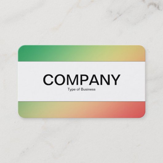 Mittelband (durchtrennt) - Gradient Grn, gelb, rot Visitenkarte (Vorderseite)