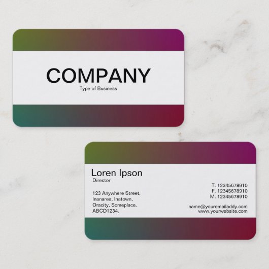 Mittelband (durchtrennt) - grau Y,M,B,R, dunkel Visitenkarte (Vorne/Hinten)