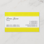 Mittelband (eingefärbt) - Script - gelb gestrichen Visitenkarte (Rückseite)