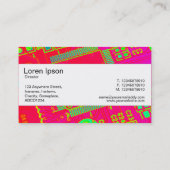 Mittelband (eingekeilt) - Farbige Abstrakte Schalt Visitenkarte (Rückseite)