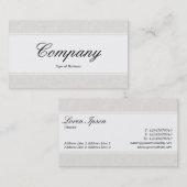 Mittelband (eingekeilt) - Script - Leinwand Look Visitenkarte (Vorne/Hinten)