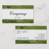 Mittelband (eingekeilt) - Script - Wiese-Blume Visitenkarte (Vorne/Hinten)