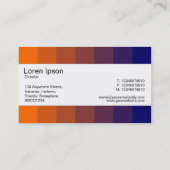 Mittelband - Farben, orange bis dunkelblau Visitenkarte (Rückseite)