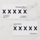 Mittelband - Fünf X Visitenkarte (Vorne/Hinten)