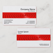 Mittelband - Konzentrierte Ringe - Rot Visitenkarte (Vorne/Hinten)