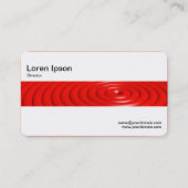 Mittelband - Konzentrierte Ringe - Rot Visitenkarte (Rückseite)