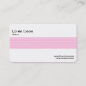 Mittelband - Linien - Rosa Visitenkarte (Rückseite)