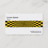 Mittelband - Op Art Amber und Black Visitenkarte (Rückseite)
