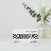 Mittelband - Op Art Black and White Visitenkarte (Stehend Vorderseite)