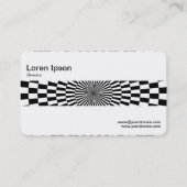 Mittelband - Op Art Black and White Visitenkarte (Rückseite)