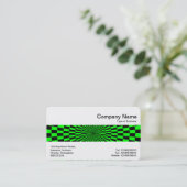 Mittelband - Op Art Green und Black Visitenkarte (Stehend Vorderseite)