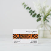Mittelband - Op Art Orange und Black Visitenkarte (Stehend Vorderseite)