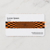 Mittelband - Op Art Orange und Black Visitenkarte (Rückseite)