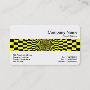 Mittelband - Op Art Yellow and Black Visitenkarte