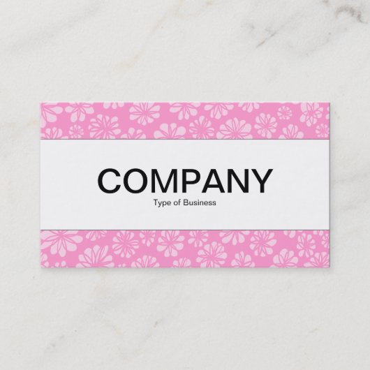 Mittelband - Rosa Blume Visitenkarte (Vorderseite)