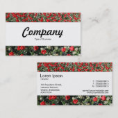 Mittelband - Rote Tulips und Primrosen Visitenkarte (Vorne/Hinten)