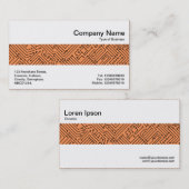 Mittelband - Rundschreiben - Schwarz auf Orange f7 Visitenkarte (Vorne/Hinten)
