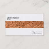 Mittelband - Rundschreiben - Schwarz auf Orange f7 Visitenkarte (Rückseite)