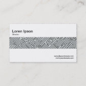 Mittelband - Schaltkreis - Schwarz auf grau c6cbcc Visitenkarte (Rückseite)