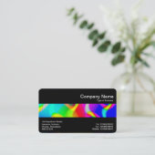 Mittelband (schwarz) - farbenfroh Abstrakt Visitenkarte (Stehend Vorderseite)