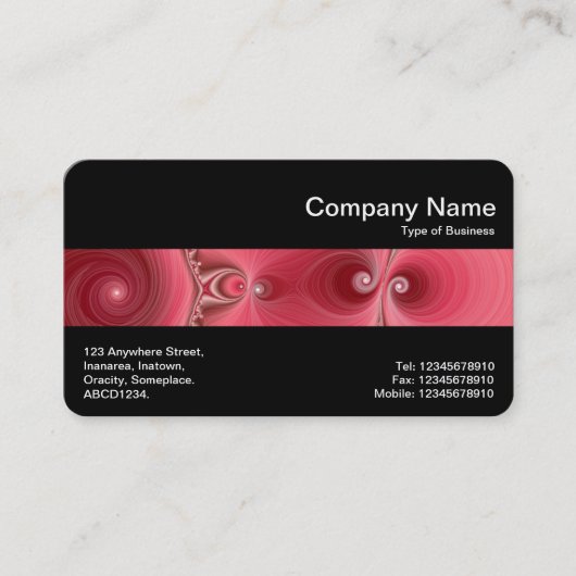 Mittelband (schwarz) - Fraktal 03 Visitenkarte (Vorderseite)