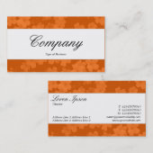 Mittelband - Script - Blume - Orange Visitenkarte (Vorne/Hinten)