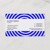 Mittelband - Spiral - Blau und Weiß Visitenkarte (Rückseite)