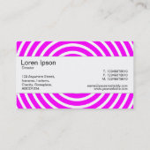 Mittelband - Spiral - Magenta und Weiß Visitenkarte (Rückseite)