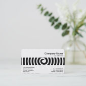 Mittelband - Spiral - Schwarz Visitenkarte (Stehend Vorderseite)