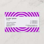 Mittelband - Spirale - Lila und weiß Visitenkarte (Rückseite)