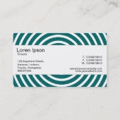 Mittelband - Spirale - Moss Grün und Weiß Visitenkarte (Rückseite)