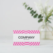 Mittelband - Spirale - Rosa und Weiß Visitenkarte (Stehend Vorderseite)