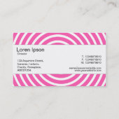 Mittelband - Spirale - Rosa und Weiß Visitenkarte (Rückseite)