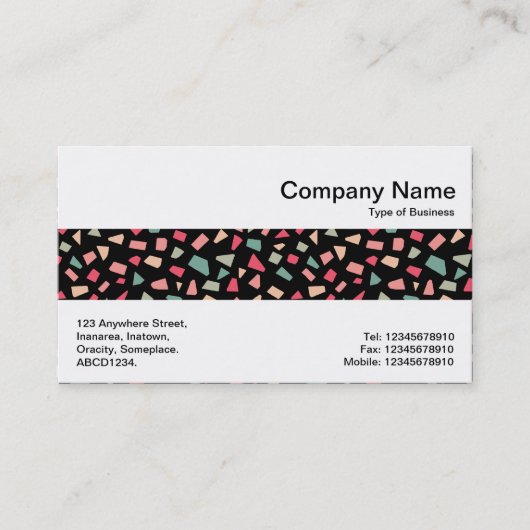 Mittelband - Splitter - Farbe 01 auf schwarz Visitenkarte (Vorderseite)