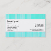 Mittelband - Türkisfarbene gestrichene Leinwand Visitenkarte (Rückseite)