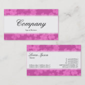 Mittelband (umgeben) - Script - Blume Rosa Visitenkarte (Vorne/Hinten)