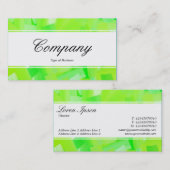 Mittelband (umgeben) - Script - Painted Green Visitenkarte (Vorne/Hinten)