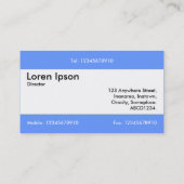 Mittelband v2 - Blau 6699FF Visitenkarte (Rückseite)